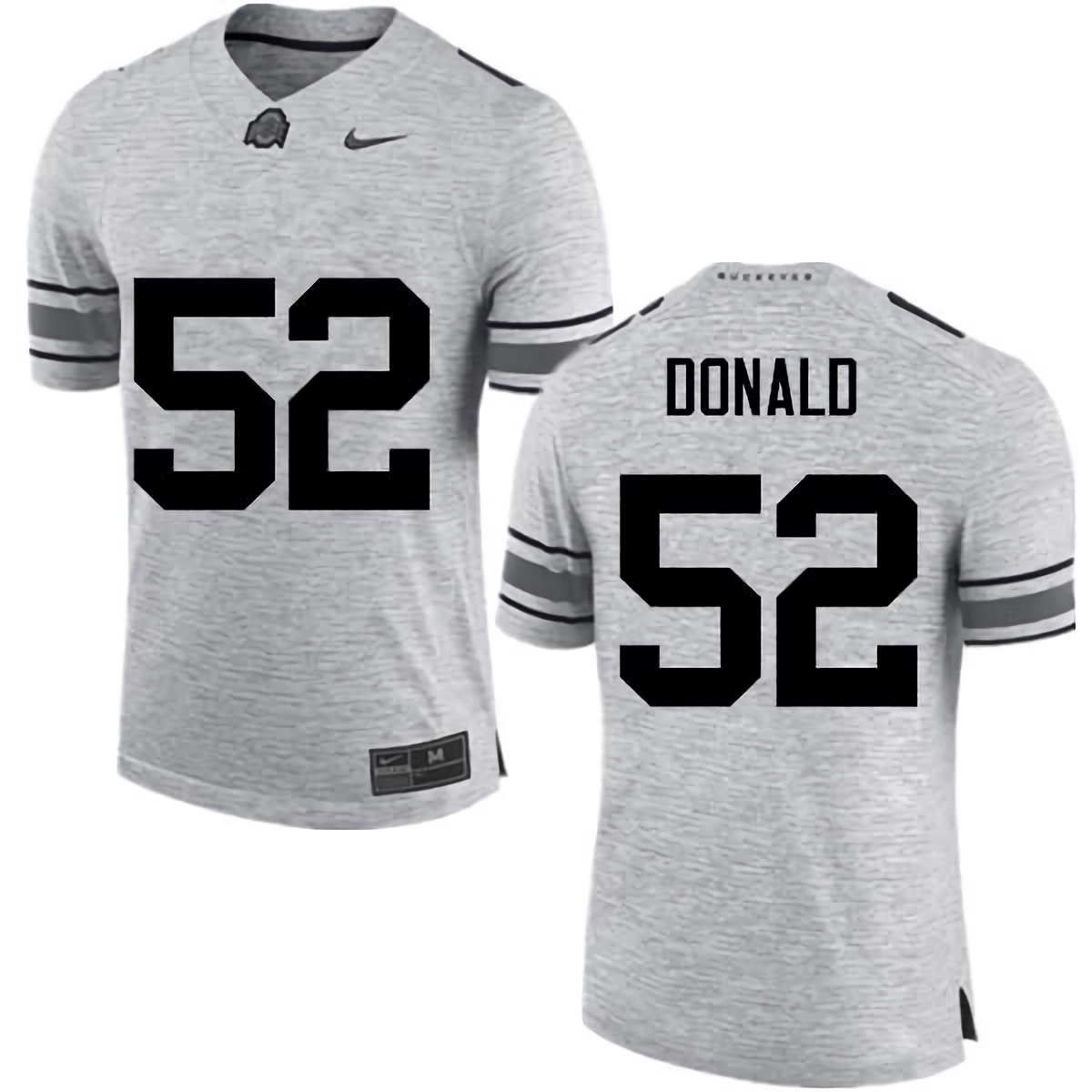 Noah Donald Ohio State Buckeyes Men's NCAA #52 Nike Gray College Stitched Football Jersey SUO3056PB